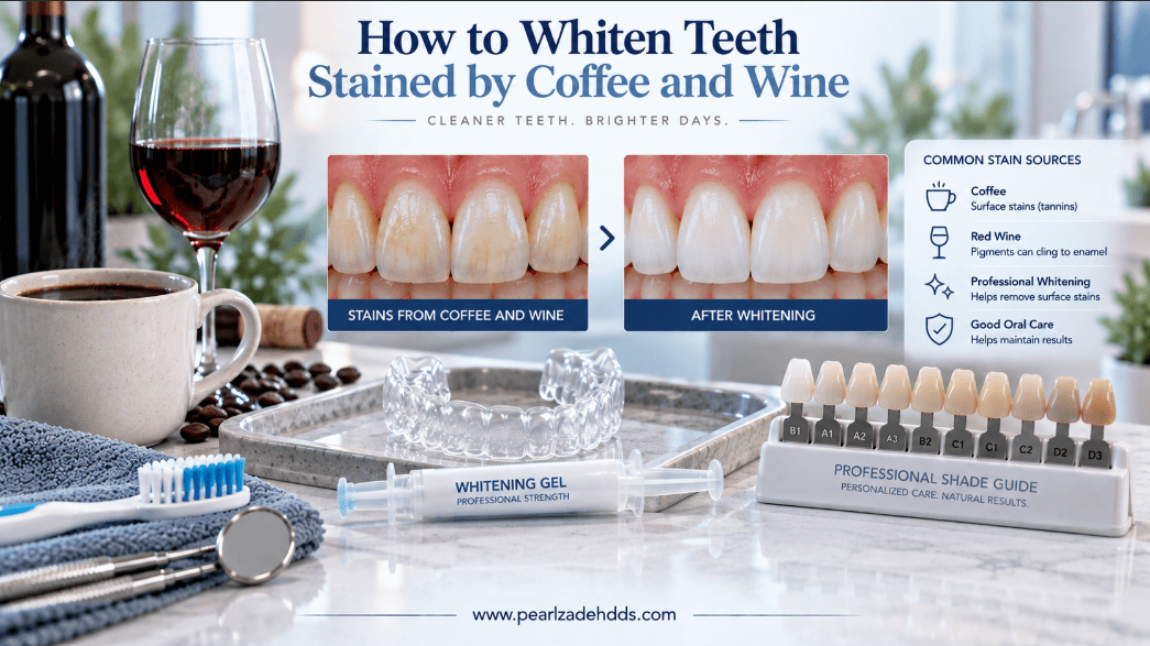 How to Whiten Teeth Stained by Coffee and Wine