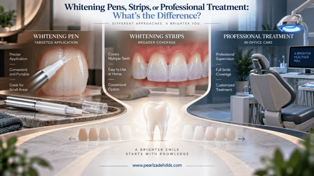 Whitening Pens, Strips, or Professional Treatment
