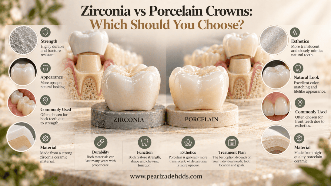 Zirconia vs Porcelain Crowns: Which Should You Choose?